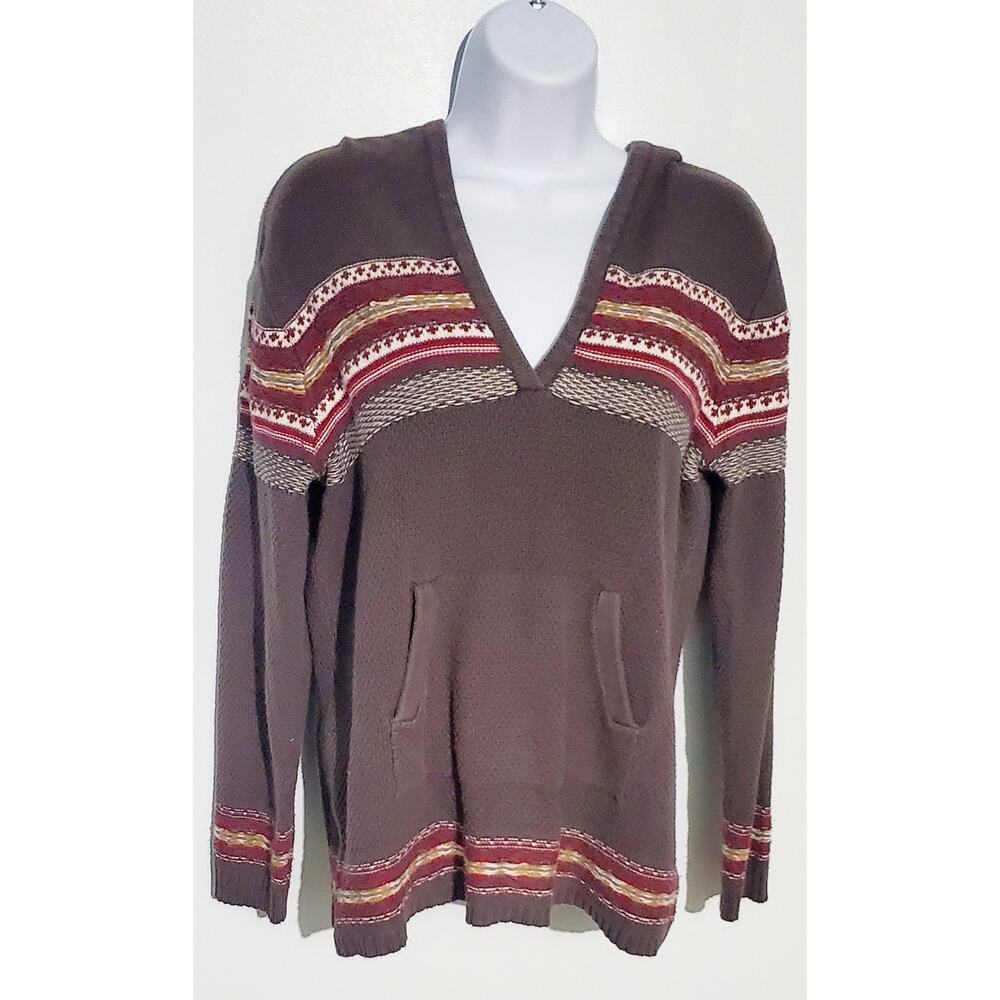 😺 Vintage Woolrich Womens Brown Hooded Sweater Size Medium Cabincore Cottage